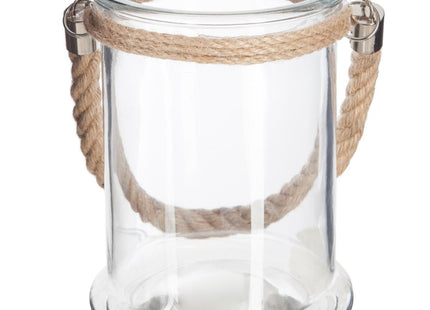 Candelero "Lena" de vidrio + cuerda A17cm - 155603
