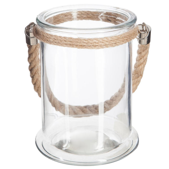 Candelero "Lena" de vidrio + cuerda A17cm - 155603