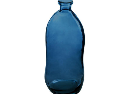 Jarrón de vidrio reciclado  A51cm azul tormenta - 155687C
