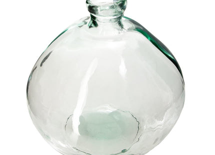 Jarrón de vidrio reciclado redondo D33 transparente - 155689A