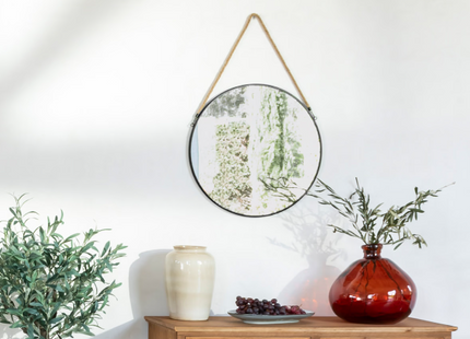 Jarrón redondo "Uly" de vidrio reciclado Ámbar oscuro D33cm -  155689I