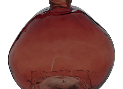 Jarrón redondo "Uly" de vidrio reciclado Ámbar oscuro D33cm -  155689I