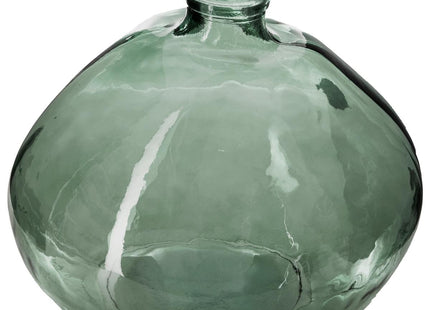 Jarrón de vidrio reciclado redondo D45cm verde caqui - 155690F