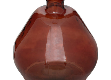 Jarrón redondo "Uly" de vidrio reciclado Ámbar A50cm - 155690I