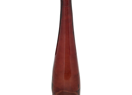 Jarrón botella "Uly" largo de vidrio reciclado Ámbar oscuro A80cm - 155691I
