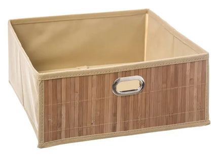 Cesta de almacenamiento cuadrada de bambú, 31x31 cm -  155968A