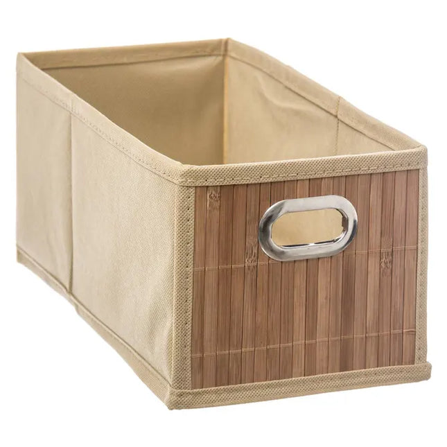 Cesta de almacenamiento cuadrada de bambú, 31x15 cm -  155969A