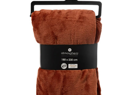 Manta de flanela 180X230 rosa terracota - 156048I