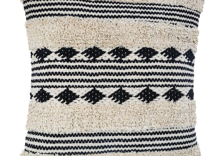 Almohada de algodón blanco y negro "Dehli" 40 x 40 - 156167