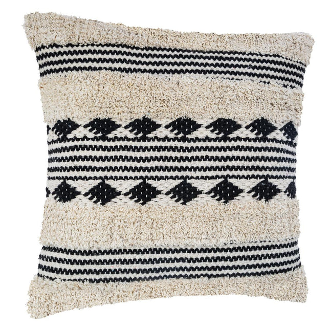 Almohada de algodón blanco y negro "Dehli" 40 x 40 - 156167