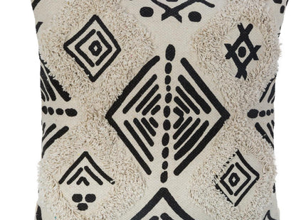 Almohada de algodón blanco y negro "Dehli" 40 x 40 - 156167