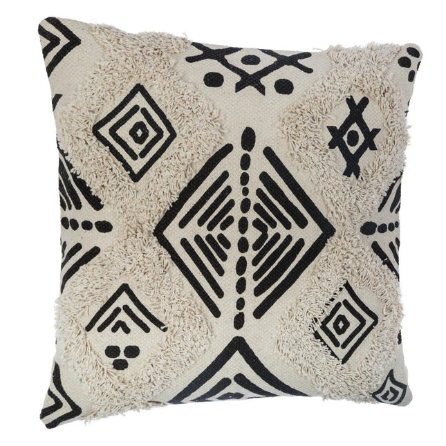 Almohada de algodón blanco y negro "Dehli" 40 x 40 - 156167