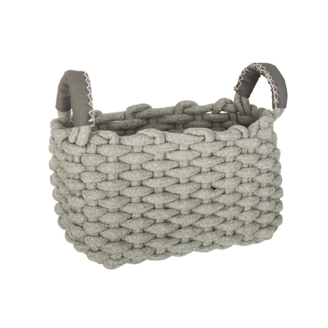 Cesta de punto rectangular de algodón P - 157029