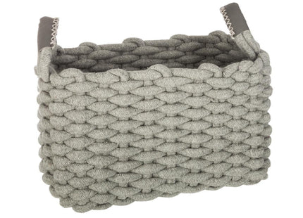 Cesta de punto rectangular de algodón M - 157029