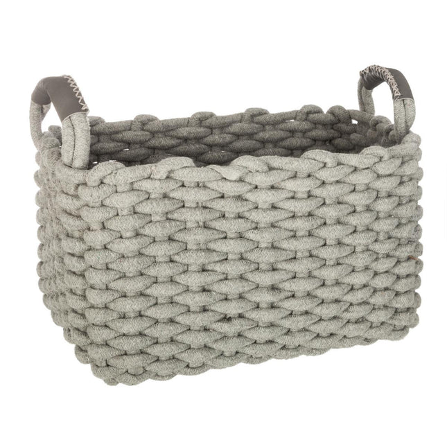 Cesta de punto rectangular de algodón G - 157029