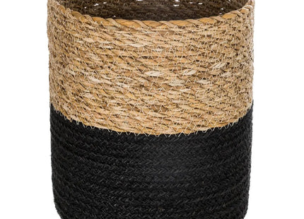 Cesto "Seagrass" de yute negro G - 157101A