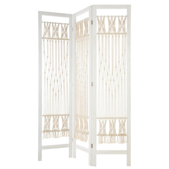 Mampara de madera de verano indio y macramé A170cm - 157119
