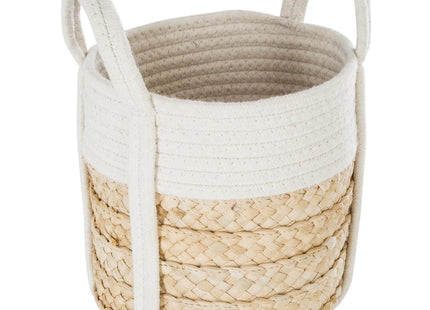 Cesta con asas de algodón natural XP - 157136