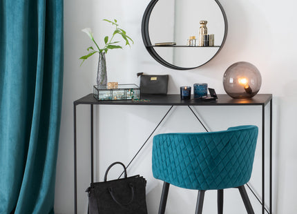 Sillón terciopelo "Marlo"  azul - 157153B