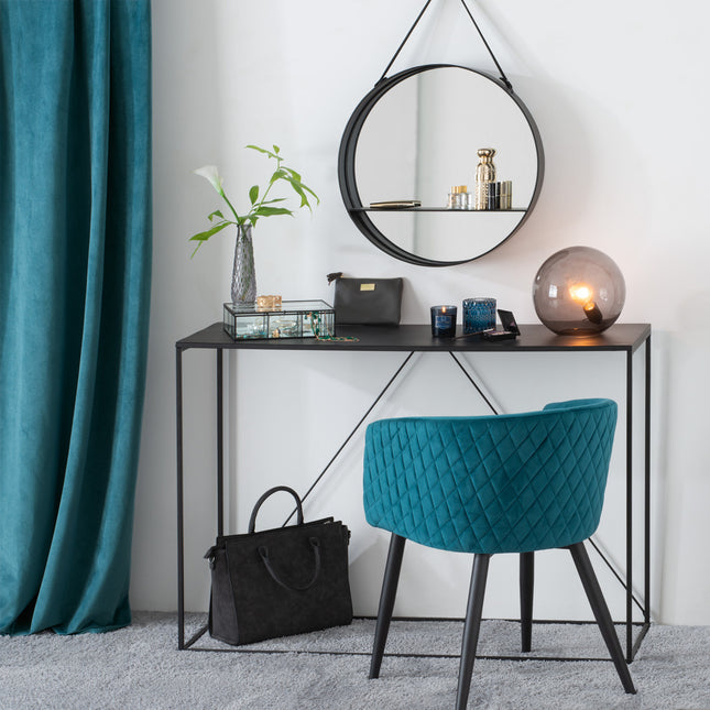 Sillón terciopelo "Marlo"  azul - 157153B