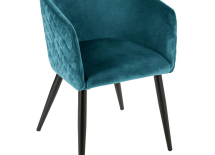 Sillón terciopelo "Marlo"  azul - 157153B