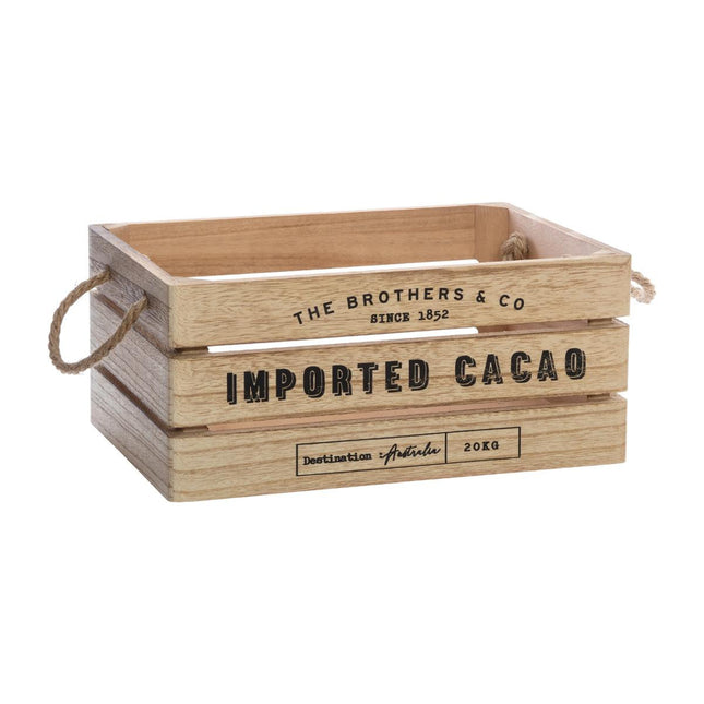Caja de almacenamiento "Colonial" de madera natural M - 157278