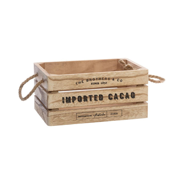 Caja de almacenamiento "Colonial" de madera natural P - 157278