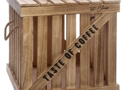 Caja de almacenamiento "Colonial" de madera natural G - 157279