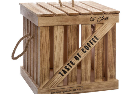 Caja de almacenamiento "Colonial" de madera natural M - 157279