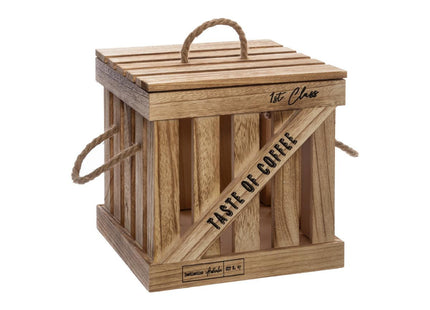 Caja de almacenamiento "Colonial" de madera natural P - 157279