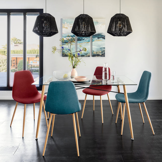 Lámpara suspendida "Jily" de cuerda negra D29 - 157701A