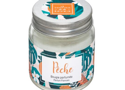 Vela perfumada en tarro de cristal con tapa 65G "Peche" - 157858L