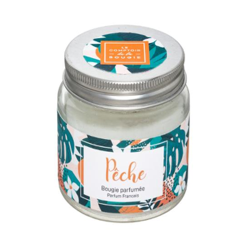 Vela perfumada en tarro de cristal con tapa 65G "Peche" - 157858L