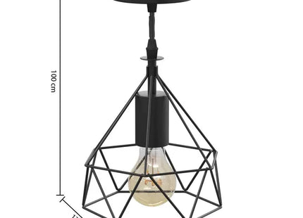 Lámpara suspendida alambre de metal negro D19 A22 - 157859