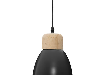 Lámpara suspendida "Desy" de metal negro H19 - 157860A