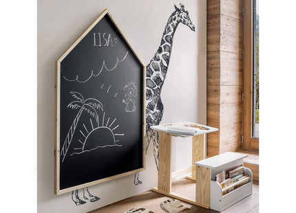 Pizarra negra en forma de casa 75x116cm - 158534