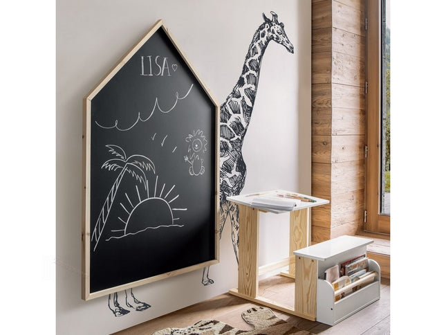 Pizarra negra en forma de casa 75x116cm - 158534