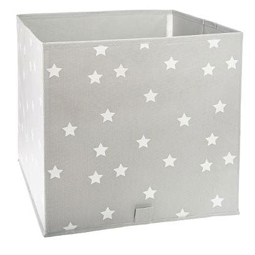 Caja organizadora para juguetes gris estrellas 29x29cm - 158548C