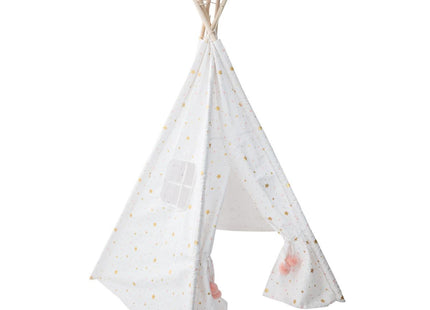 Carpa India A160cm "Tipi" de 5 pies estrellas rosas y plateadas - 158563A
