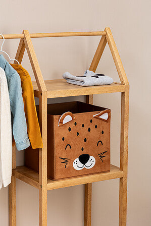 Caja de almacenamiento plegable terciopelo Leopardo colección Wild - 158629C