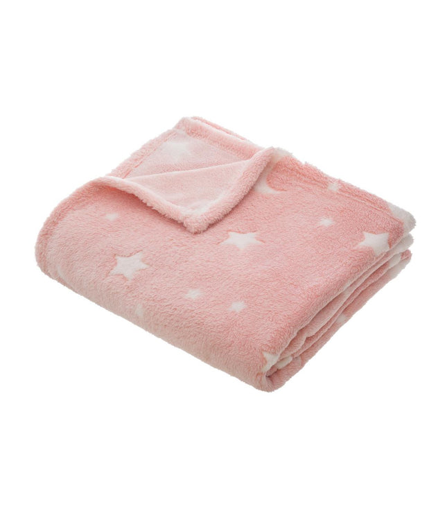 Manta suave y fosforescente 150 x 125 rosa - 158771A