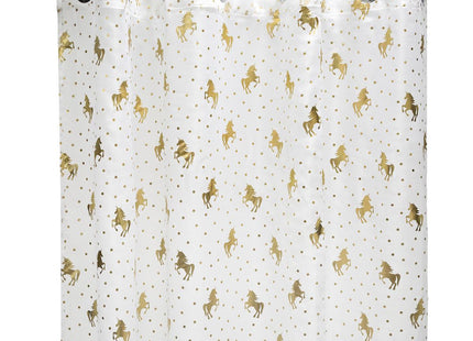 Cortina estampado unicornio dorado 140x250 - 158797