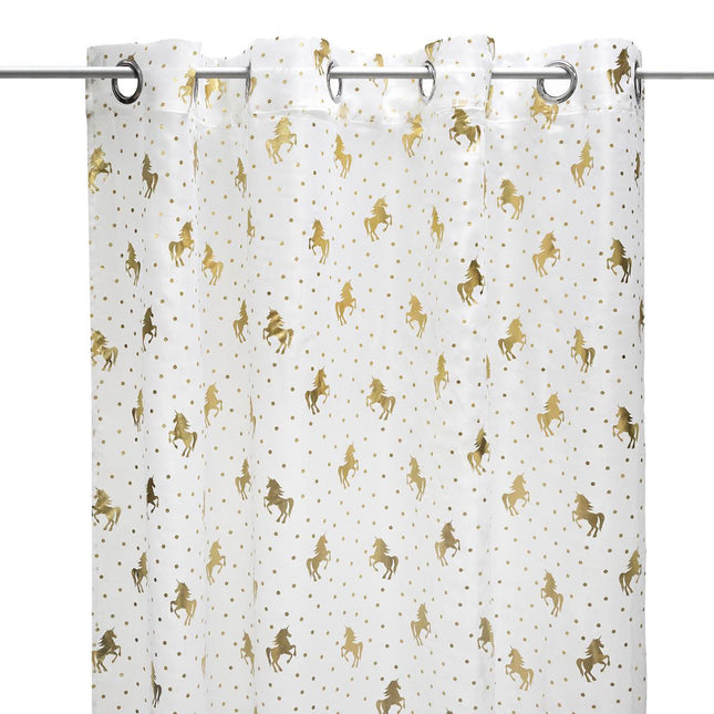 Cortina estampado unicornio dorado 140x250 - 158797