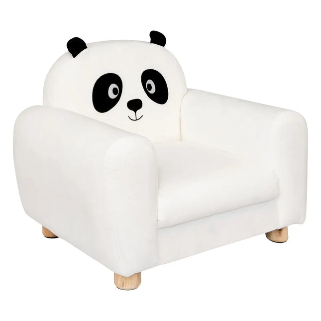 Sillón infantil panda "Ballon" en blanco y negro - 158802C