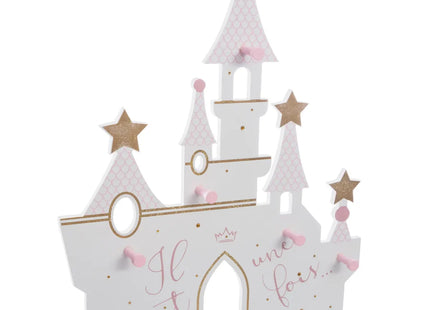 Perchero de castillo con 5 ganchos para niños - 158823