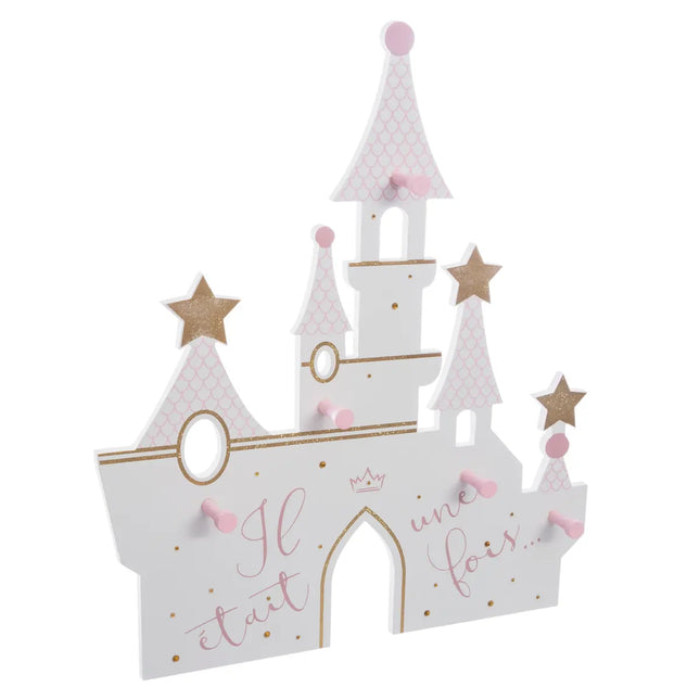 Perchero de castillo con 5 ganchos para niños - 158823