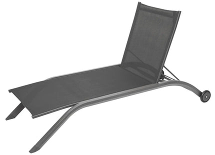 Tumbona "Milenio" de aluminio antracita y grafito - 159877