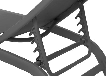Tumbona "BONAO" antracita y grafito de aluminio tratado - 159884A
