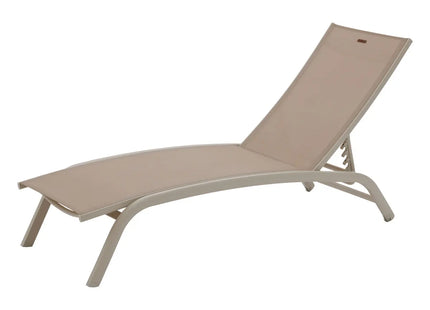 Tumbona "BONAO" lino y arcilla de aluminio tratado - 159884Q
