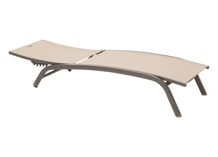 Tumbona "Bonao" de lino y haba tonka en aluminio tratado con epoxi - 159888O